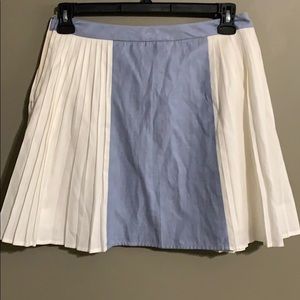 Blue and white WREN pleated skirt